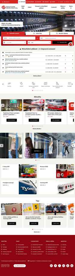 Снимак екрана www.dpp.cz