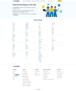 Schermata bloggers.feedspot.com