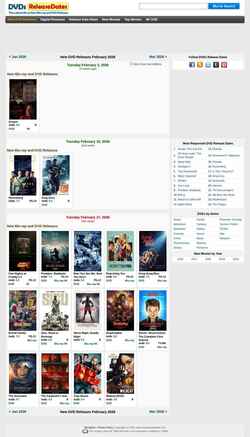 Zrzut ekranu www.dvdsreleasedates.com
