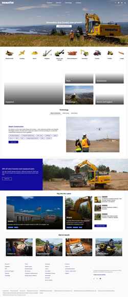 Snímek obrazovky www.komatsu.com