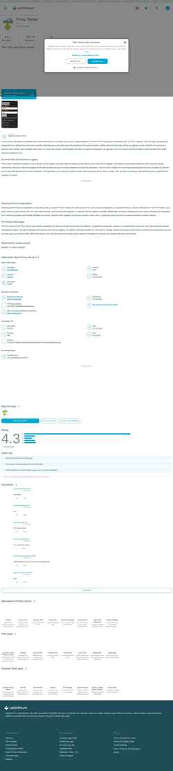 Screenshot proxy-server.en.uptodown.com