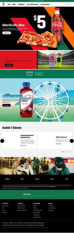 Screenshot www.7-eleven.com