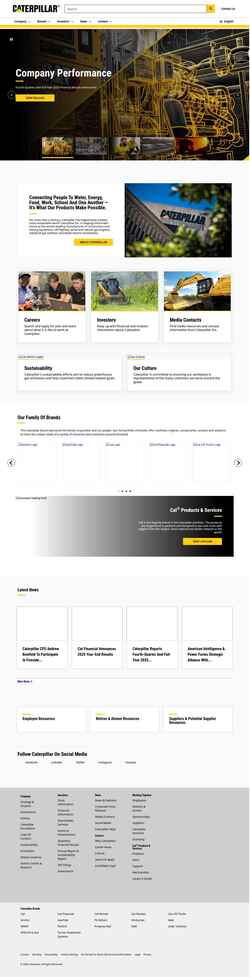 Screenshot www.caterpillar.com