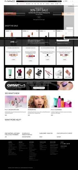 Schermata www.maccosmetics.com