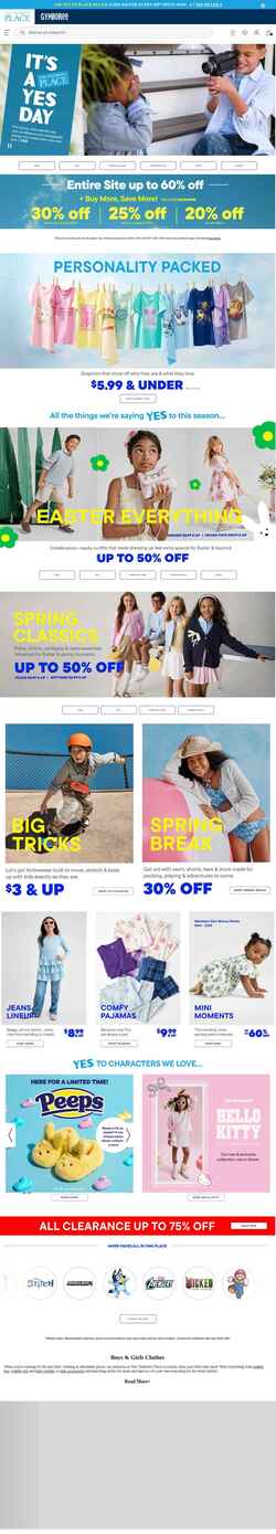 Schermata www.childrensplace.com