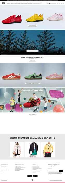 Ekran görüntüsü www.onitsukatiger.com