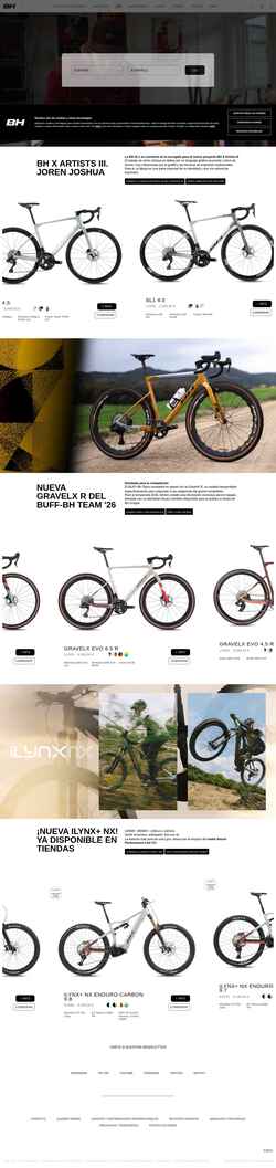 Snímek obrazovky www.bhbikes.com