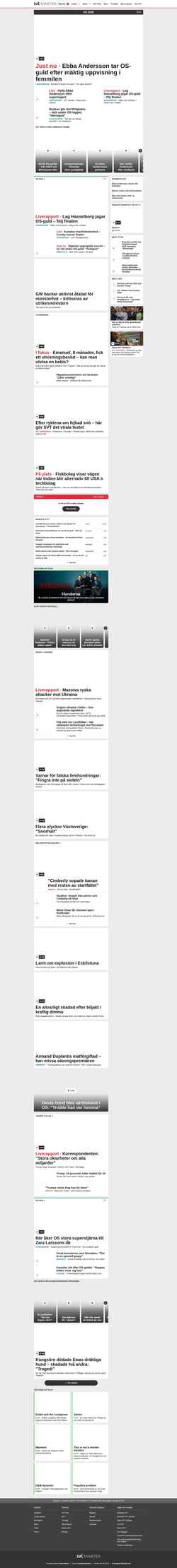 Schermata www.svt.se