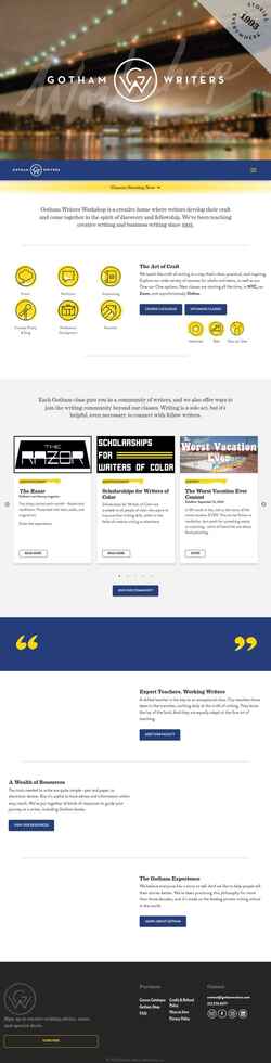 Schermafbeelding www.writingclasses.com