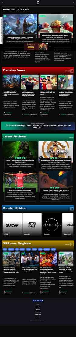 Screenshot www.ggrecon.com