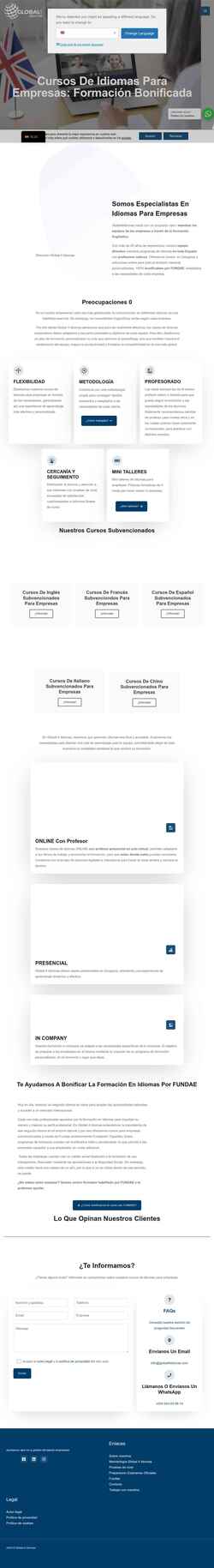 Снимак екрана www.global4idiomas.com