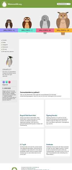 Screenshot www.matematikk.org