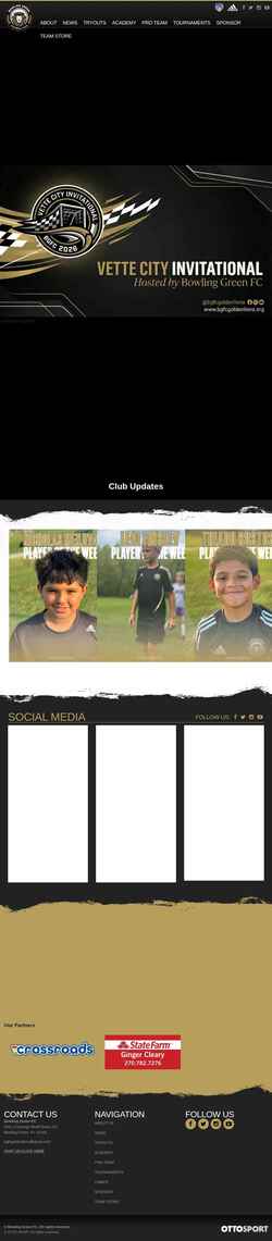 Screenshot bgfcgoldenlions.org