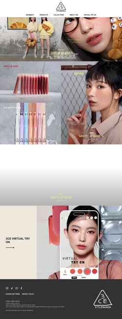 Captura de pantalla www.3cecosmetics.com