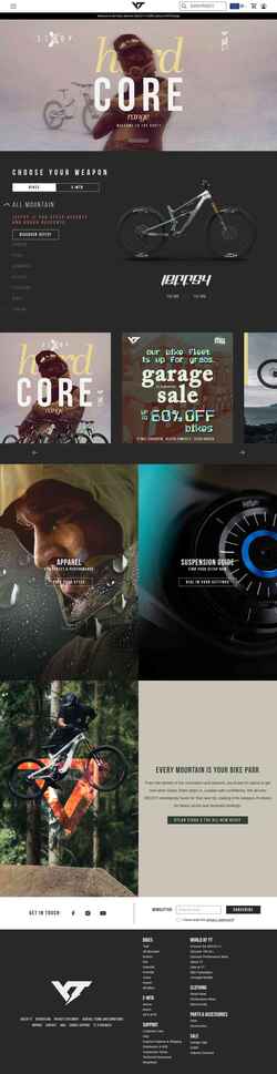 Skjermdump www.yt-industries.com