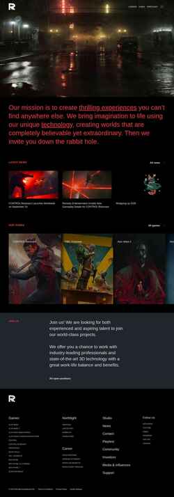 Screenshot www.remedygames.com