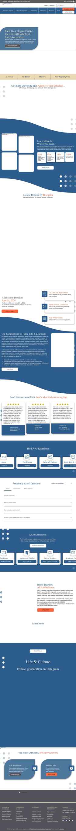 Screenshot www.lapu.edu