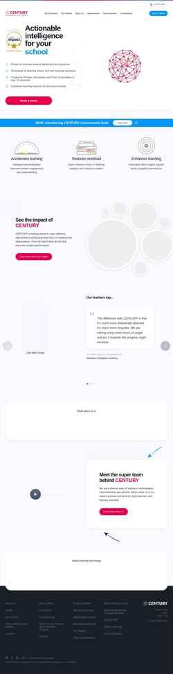 Captura de pantalla www.century.tech