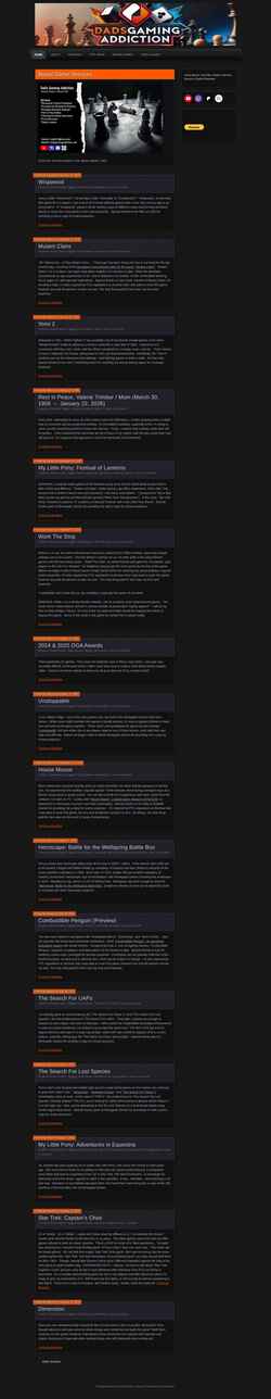 Captura de pantalla www.dadsgamingaddiction.com