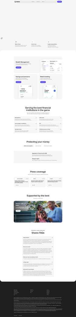 Снимак екрана www.shares.io