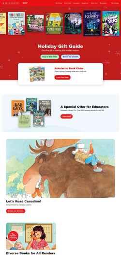 Snímek obrazovky www.scholastic.ca