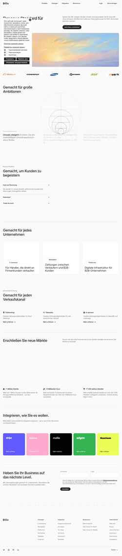 Screenshot www.billie.io