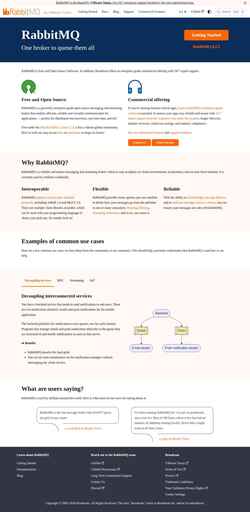 Screenshot www.rabbitmq.com