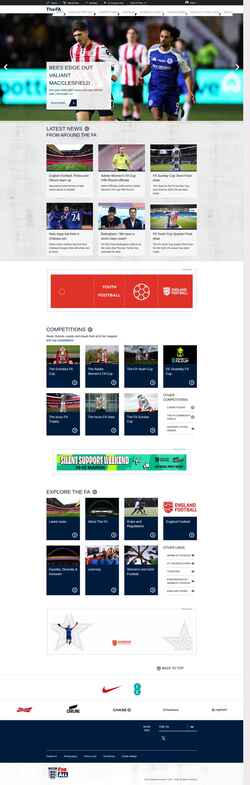 Schermafbeelding www.thefa.com