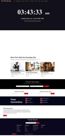 Снимак екрана www.theclocktime.com