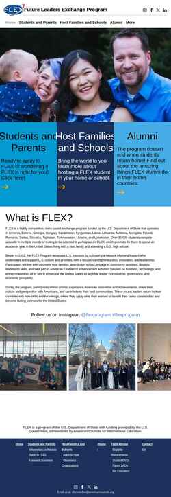Екранна снимка www.discoverflex.org