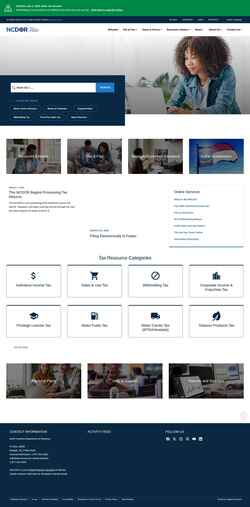 Screenshot www.ncdor.gov