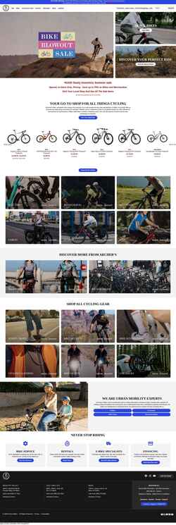 Posnetek zaslona www.archersbikes.com