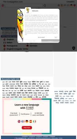 Снимак екрана www.the-conjugation.com