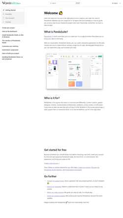 Снимак екрана docs.pandasuite.com