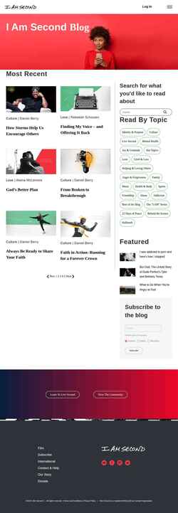 Screenshot blog.iamsecond.com