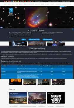 Captura de pantalla www.eso.org
