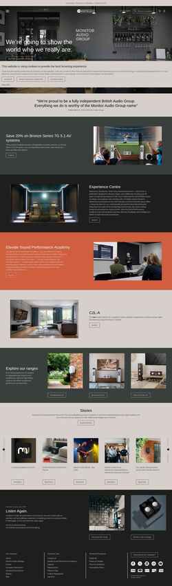 Zrzut ekranu www.monitoraudio.com