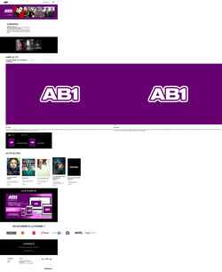Снимак екрана www.ab1.tv