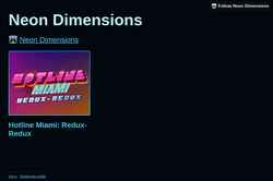 Snímek obrazovky neon-dimensions.itch.io