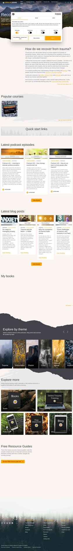 Screenshot www.carolynspring.com