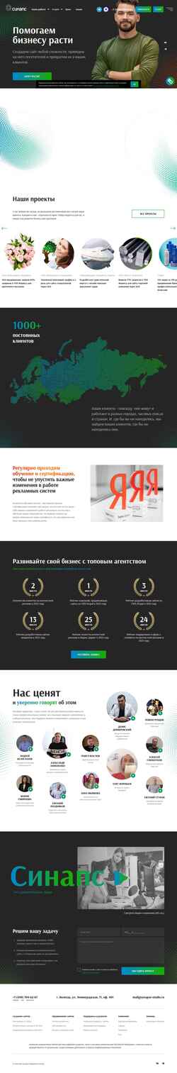 Snímek obrazovky www.synapse-studio.ru