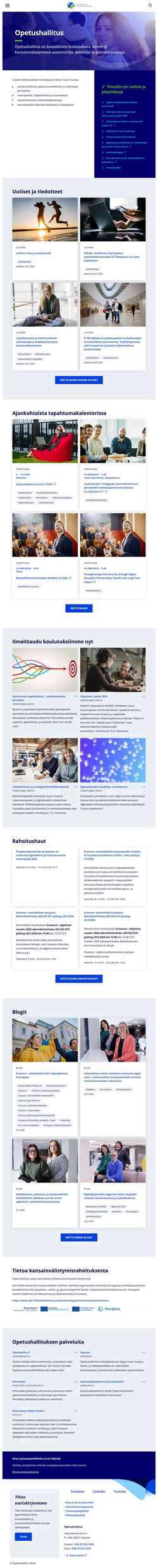 Στιγμιότυπο οθόνης www.oph.fi