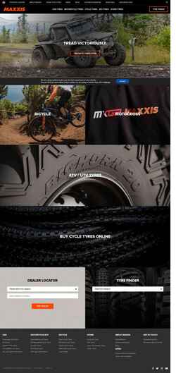 Skærmbillede www.maxxis.com