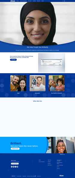 Screenshot www.alcon.com