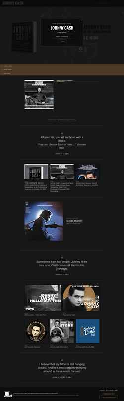 Captura de pantalla www.johnnycash.com