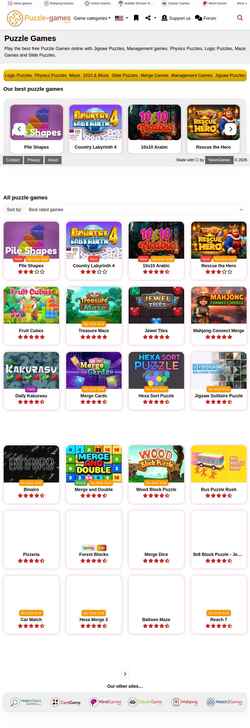 Skärmdump www.puzzle-games.com