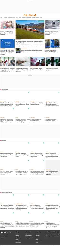 Снимак екрана www.thelocal.com
