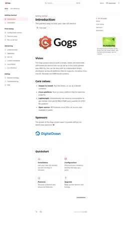 Снимак екрана gogs.io