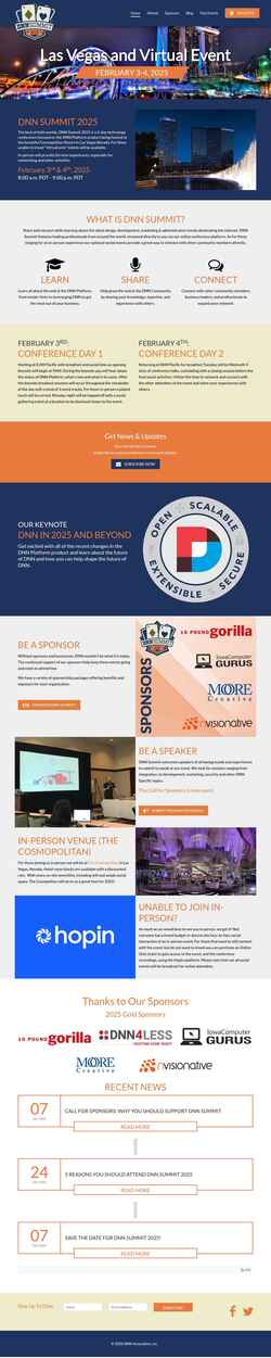 Screenshot www.dnnsummit.org