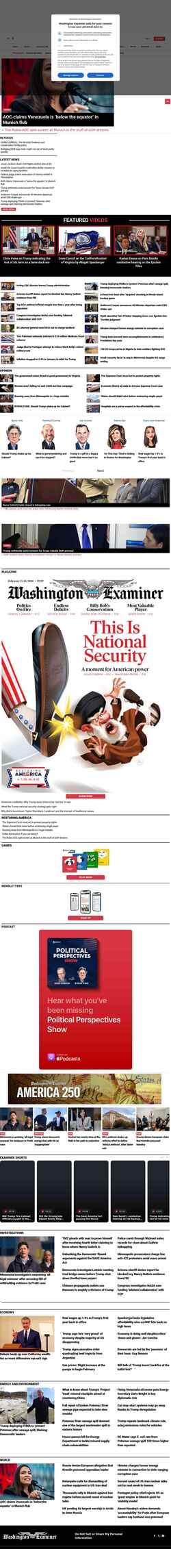 Screenshot www.washingtonexaminer.com